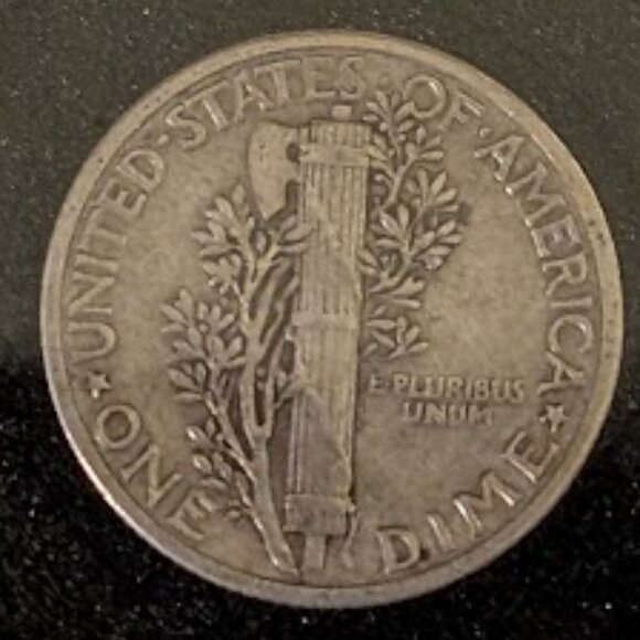 O1 1943-WINGED LIBERTY HEAD DIME - Picture 2 of 2